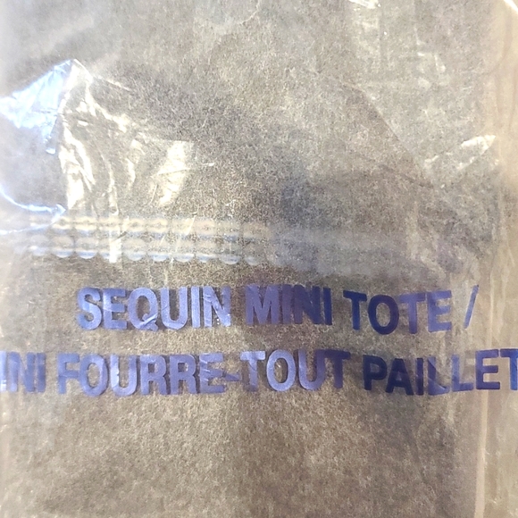 Mini tote- sequins on strap, navy color - Picture 7 of 7